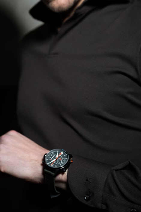 Donkerbruin slim fit hyperstretch polo shirt 5140881-690-000-000