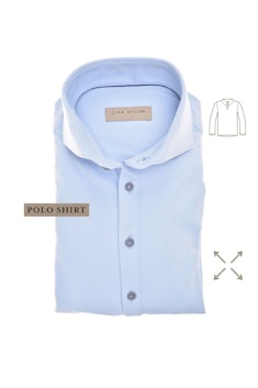 Lichtblauw slim fit hyperstretch polo shirt 5141228-130-000-000