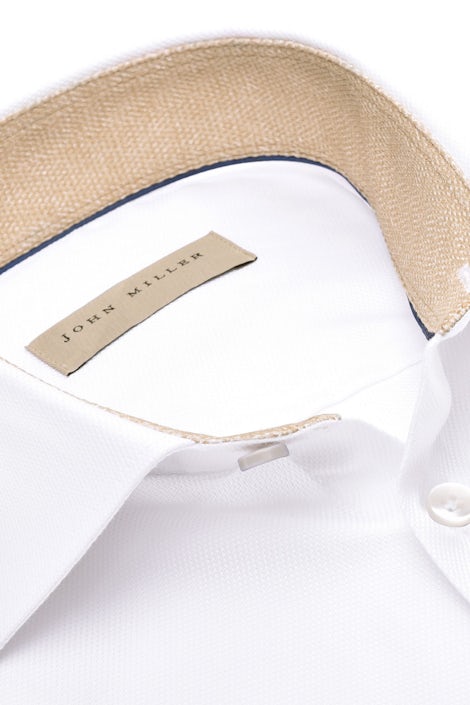 Wit tailored fit strijkvrij overhemd 5141266-910-620-000