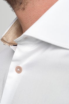 White tailored fit non-iron shirt in extra long sleeve 5141269-910-620-000