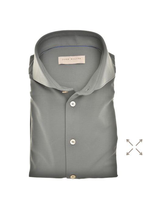 Groen slim fit hyperstretch overhemd 5141630-591-000-000