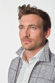 White slim fit non-iron shirt with sandy contrast collar 5141794-910-620-000