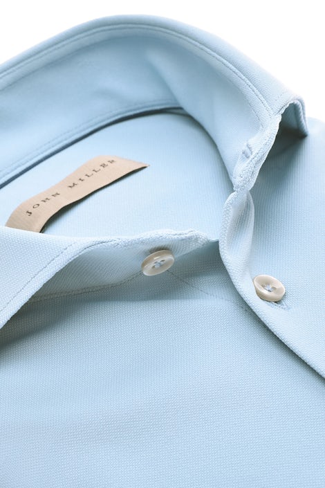 Light blue slim fit hyperstretch shirt in extra long sleeve 5142041-141-000-000