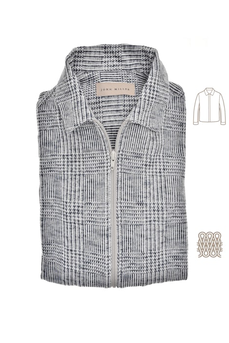 Dark blue knitted overshirt 5142106-170-000-000