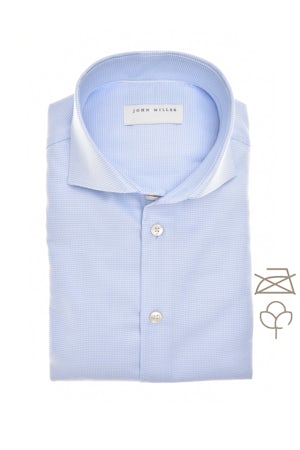 Light blue tailored fit non-iron shirt 5142221-130-130-000