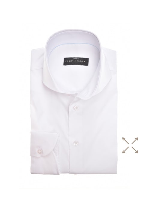 Wit tailored fit stretch overhemd 5336513-910-000-000